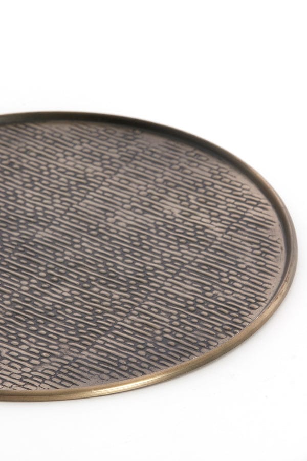 Dish 38x1 cm MANAROLA dark brown-bronze