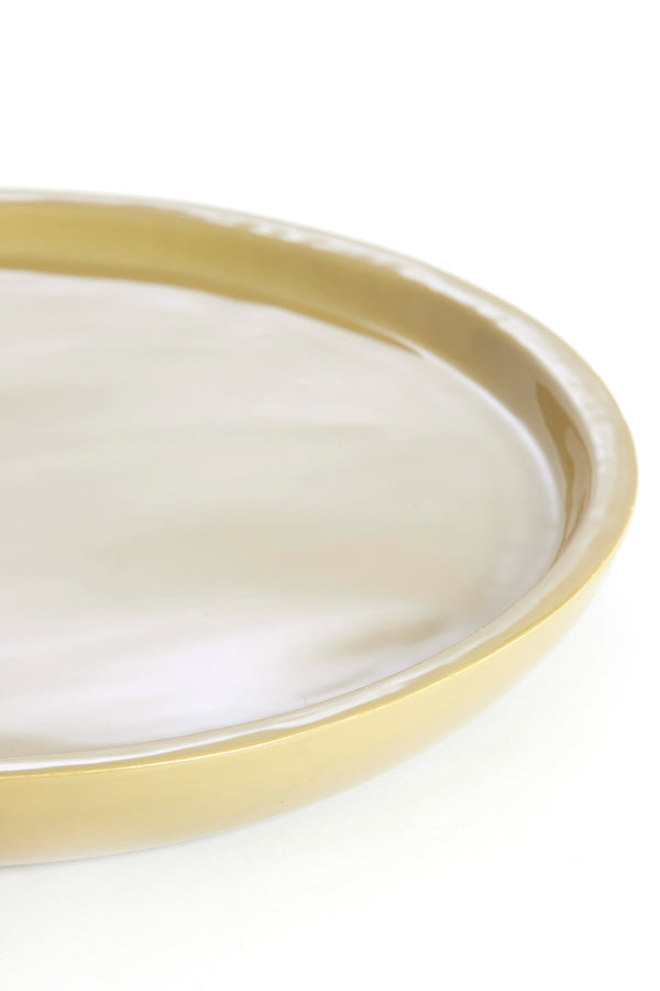 Dish 42x5 cm ADA shiny taupe
