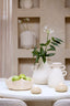 Dish 36,5x35,5x14 cm GASPAR ceramics matt cream+beige