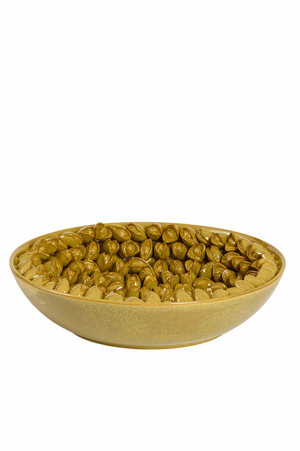 Dish 43x12 cm ANABELA ceramics olive green-brown