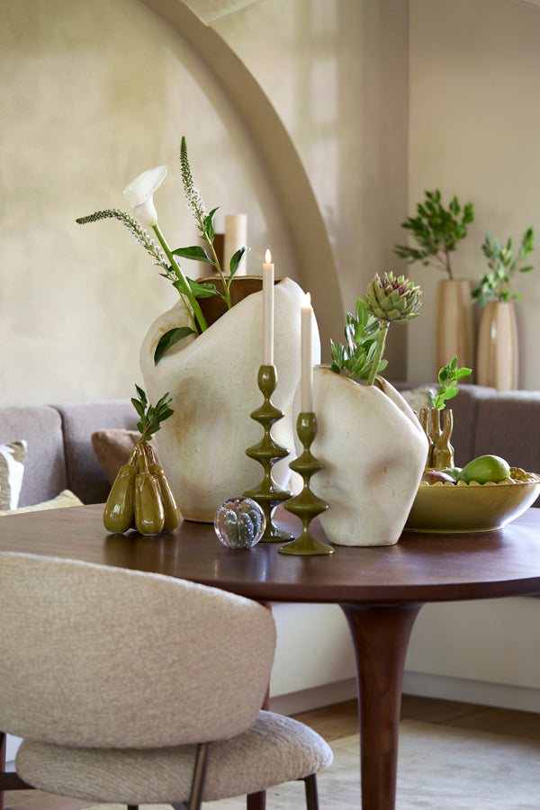 Dish 43x12 cm ANABELA ceramics olive green-brown