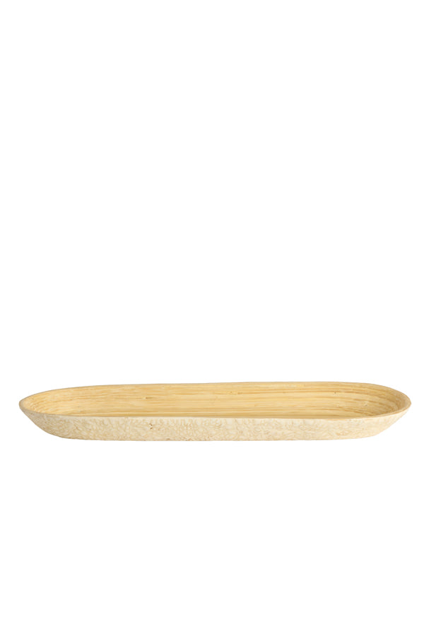 Dish 52x18x4 cm CARMONA bamboo natural+cream