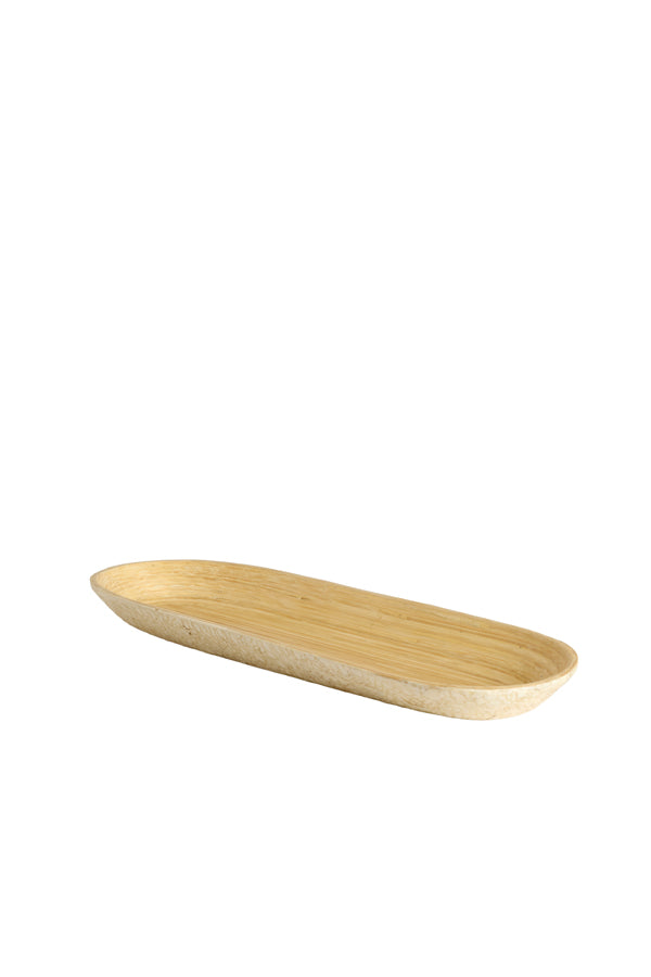 Dish 52x18x4 cm CARMONA bamboo natural+cream