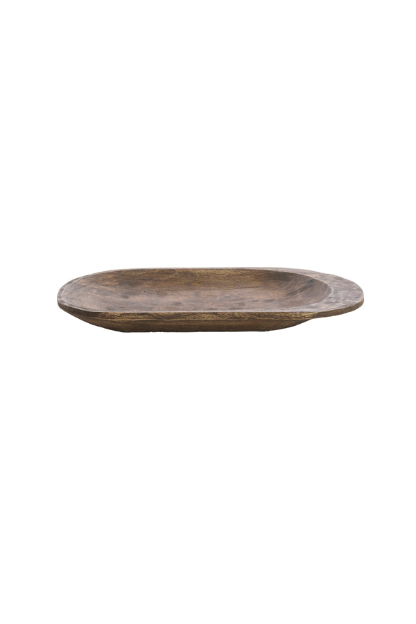 Dish 38x22x3,5 cm RAPLA mango wood antique brown