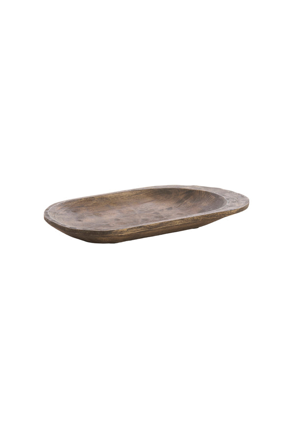 Dish 38x22x3,5 cm RAPLA mango wood antique brown