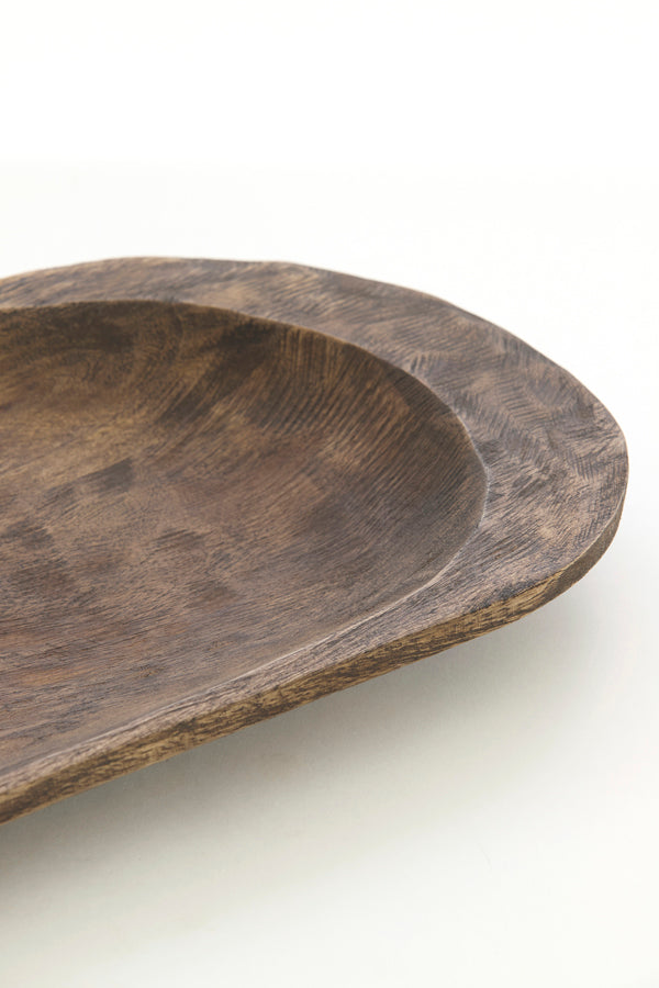 Dish 38x22x3,5 cm RAPLA mango wood antique brown