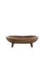 Dish on base 34,5x25,5x10 cm AILA mango wood antique brown