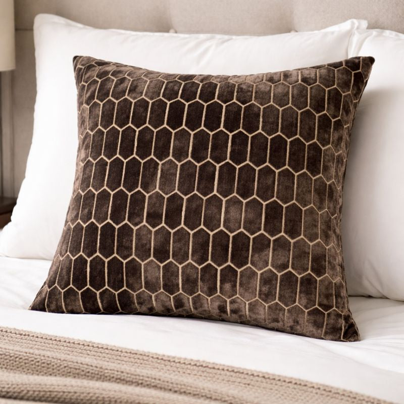Malini Large Albie Choc Cushion