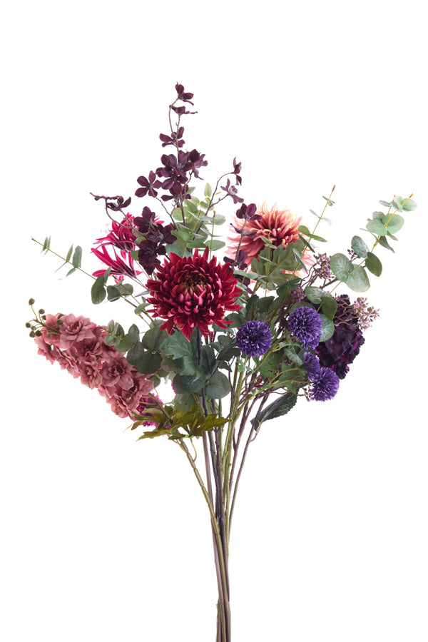 Artificial flower 82x17x10 cm CHRYSANTHEME dark pink