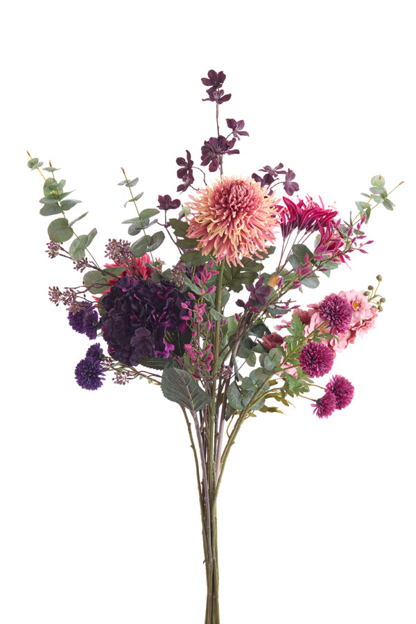 Artificial flower 91x18x10 cm CHRYSANTHEME eggplant