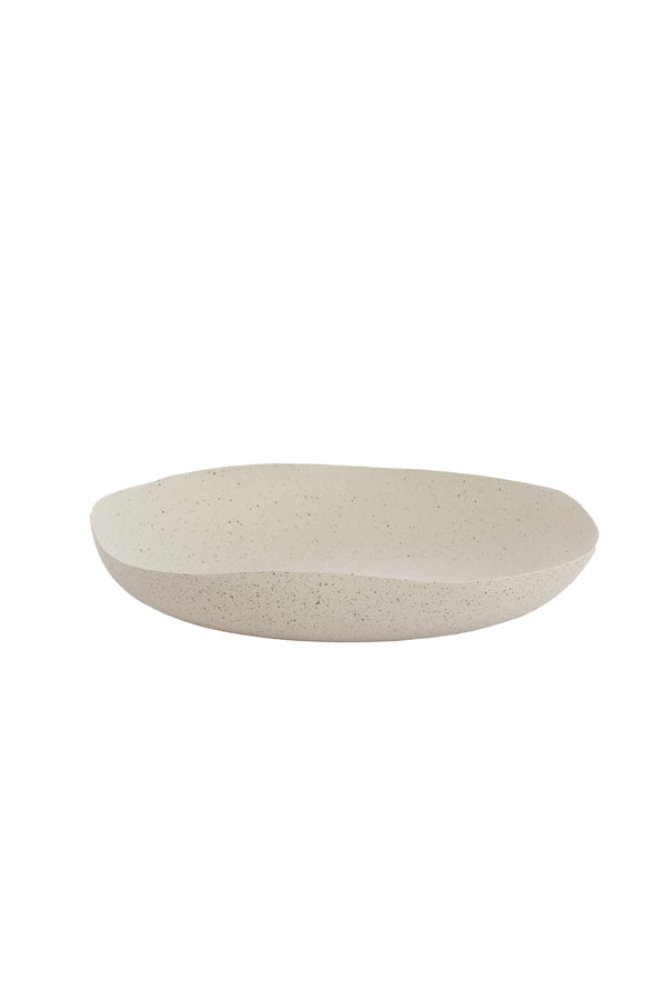 Dish 33x32x6,5 cm ANZIO white+light grey spotted