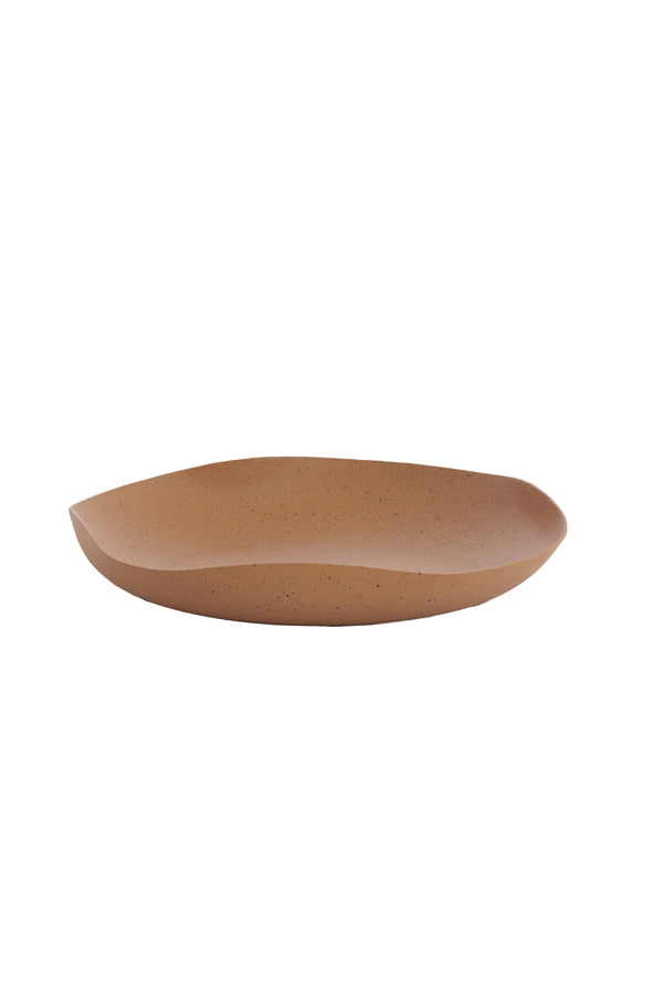 Dish 33x32x6,5 cm ANZIO terra+brown spotted