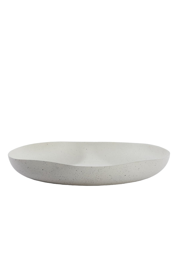 Dish 44x43,5x7 cm ANZIO white+light grey spotted