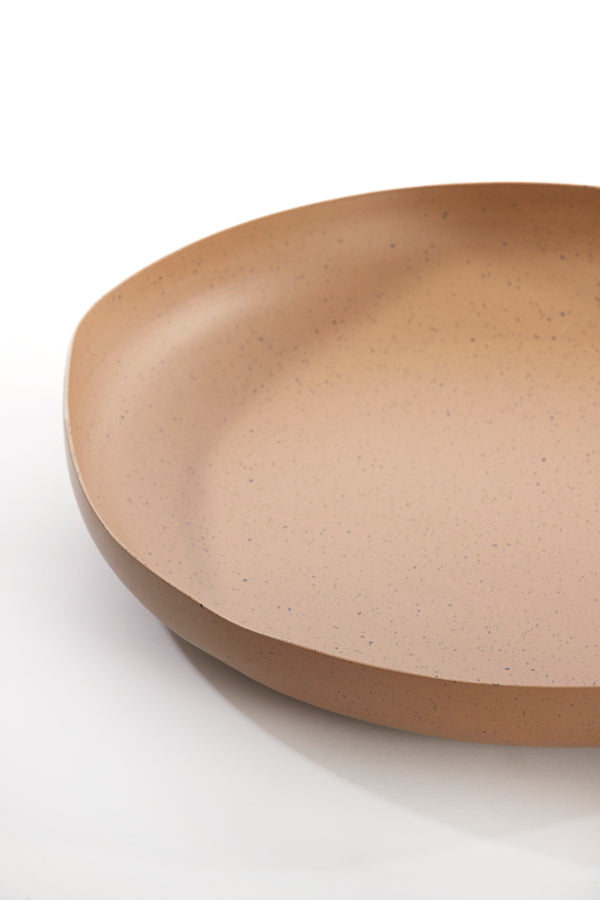 Dish 44x43,5x7 cm ANZIO terra+brown spotted