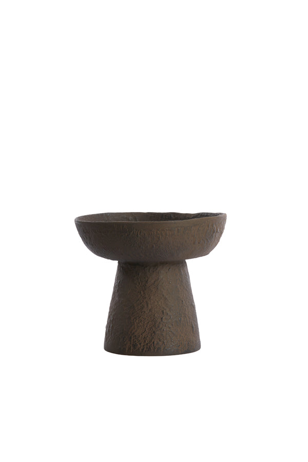 Dish on base 20,5x18 cm OTA dark brown