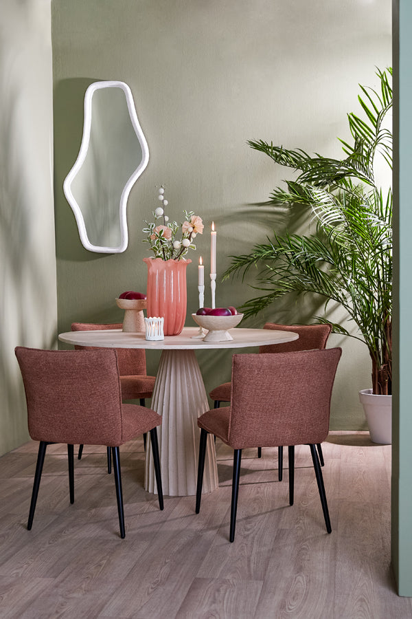 Dish on base 25x24x12,5 cm OTA sand+light brown spotted