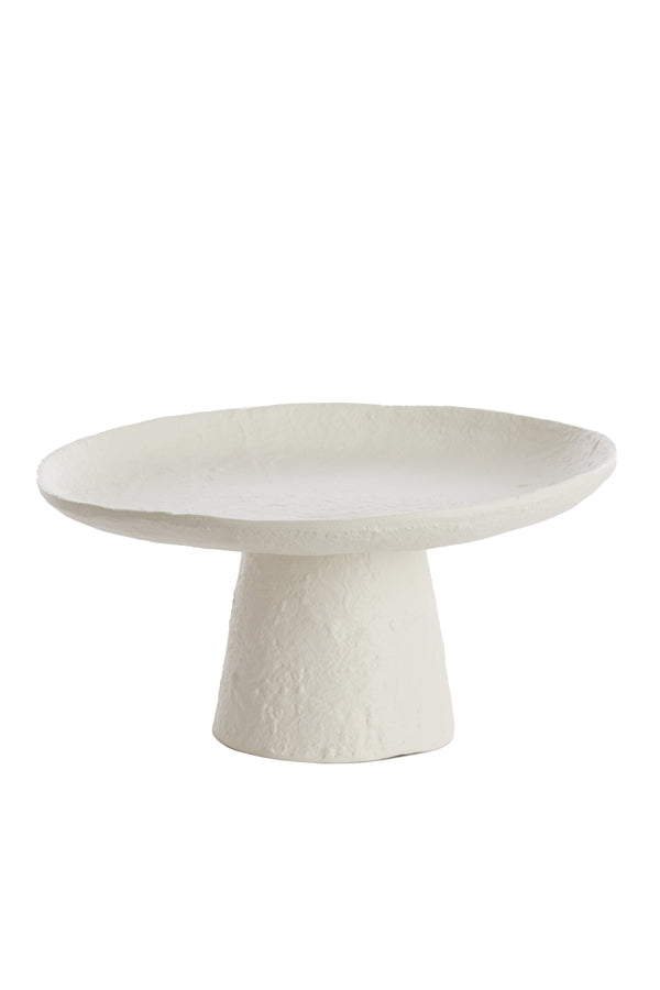 Dish on base 31x30,5x16 cm OTA cream