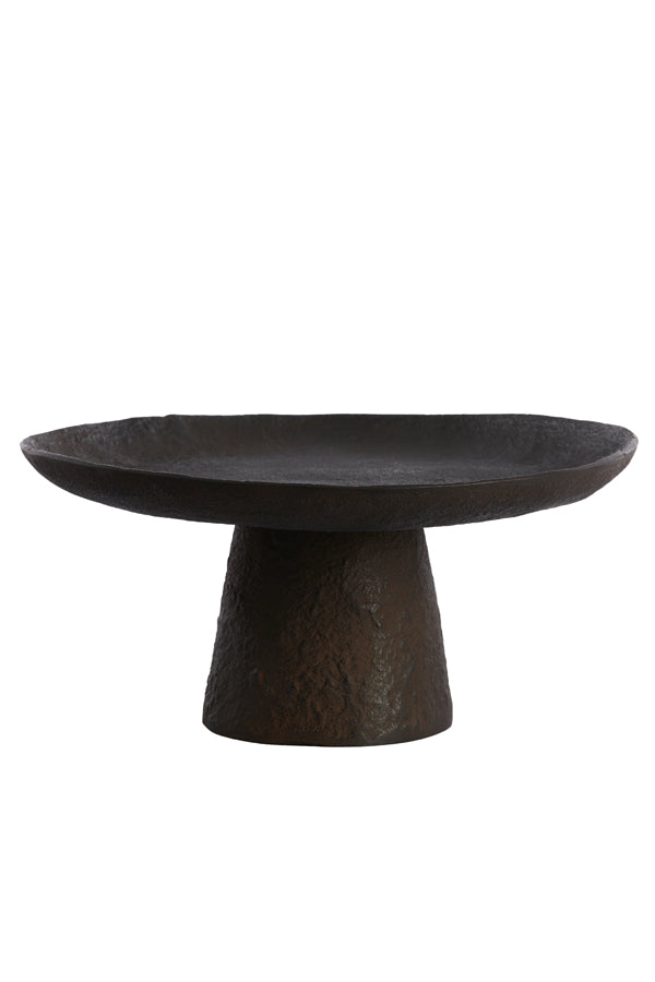 Dish on base 31x30,5x16 cm OTA dark brown