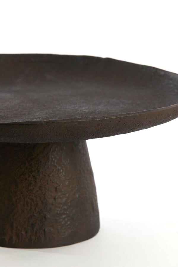 Dish on base 31x30,5x16 cm OTA dark brown