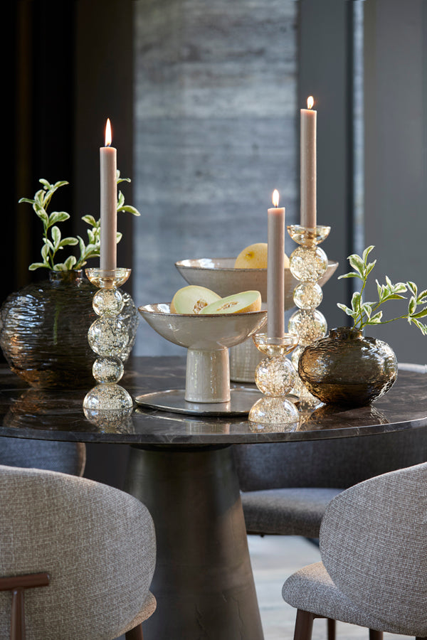 Dish on base 28x18,5 cm VASCO shiny beige