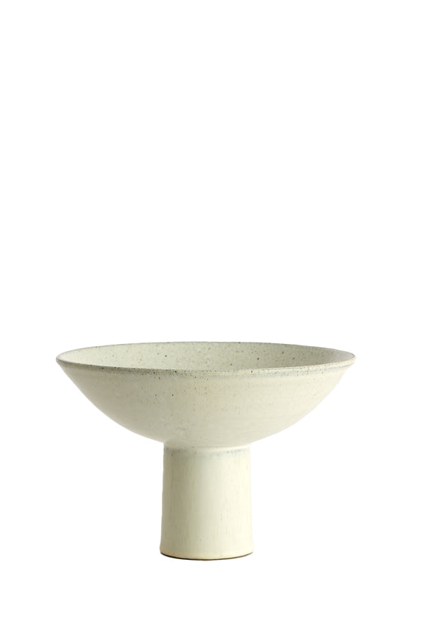 Dish on base 28x18,5 cm VASCO matt cream-sand