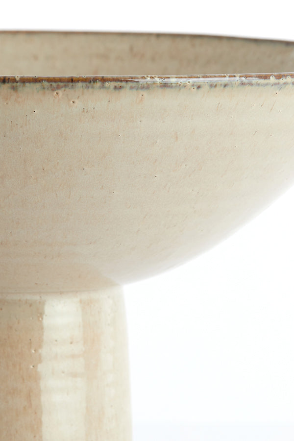 Dish on base 35,5x25,5 cm VASCO shiny beige