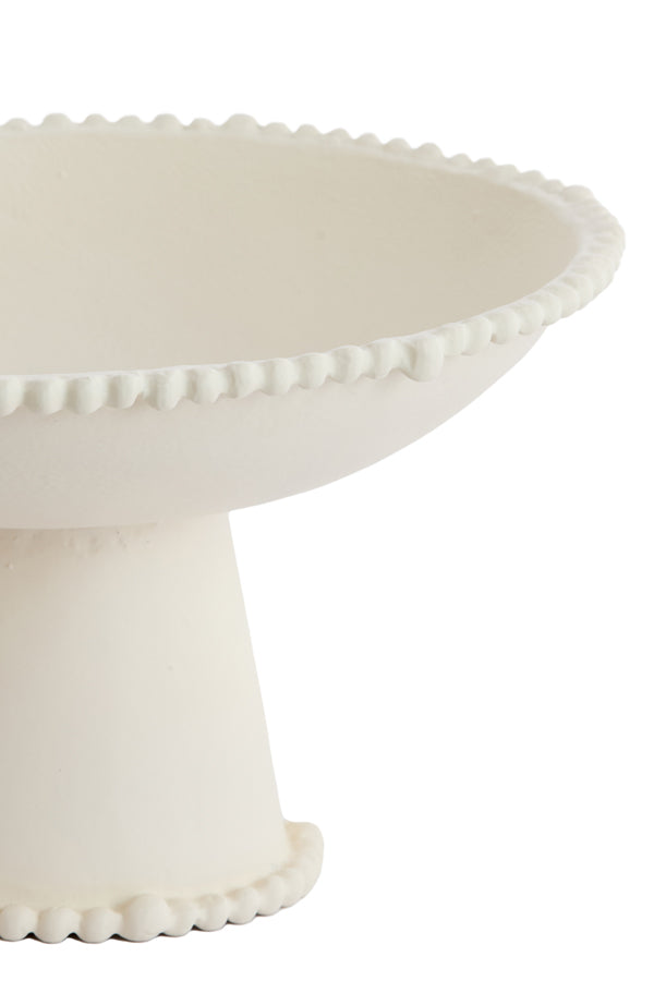 Dish on base 30,5x18 cm OTO cream