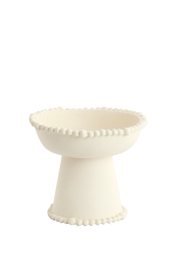Dish on base 20,5x16,5 cm OTO cream