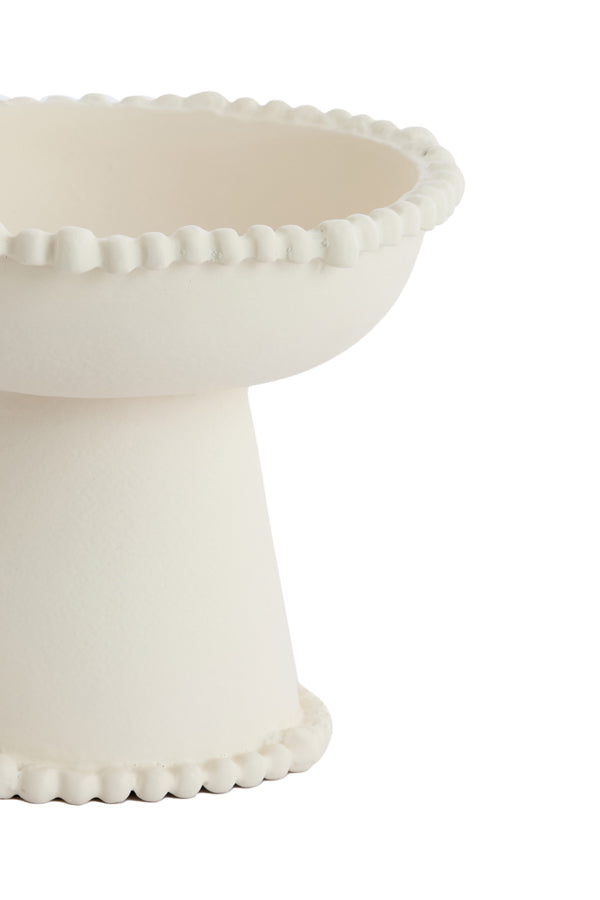 Dish on base 20,5x16,5 cm OTO cream