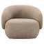 Lounge chair Milano sand tweed fire retardant
