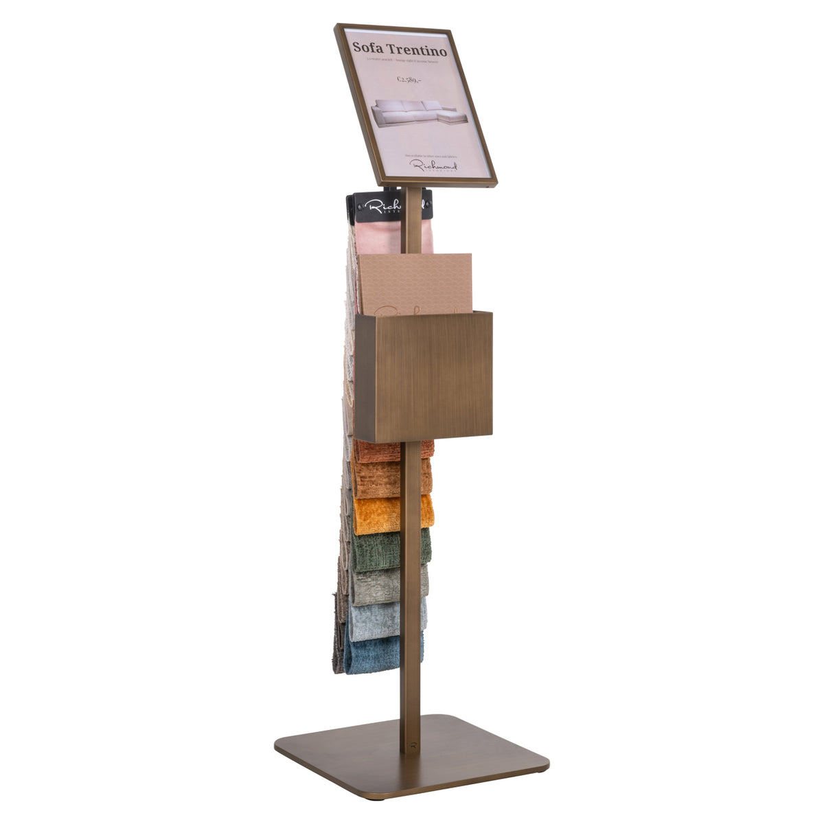 Promo material Richmond brushed gold display stand deluxe