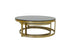 Coffee table S/2 max 100,5x36,5 cm MILAGRO glass brw+lgt gd