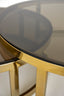 Coffee table S/2 max 100,5x36,5 cm MILAGRO glass brw+lgt gd