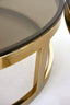 Coffee table S/2 max 100,5x36,5 cm MILAGRO glass brw+lgt gd