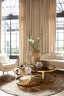 Coffee table S/2 max 100,5x36,5 cm MILAGRO glass brw+lgt gd