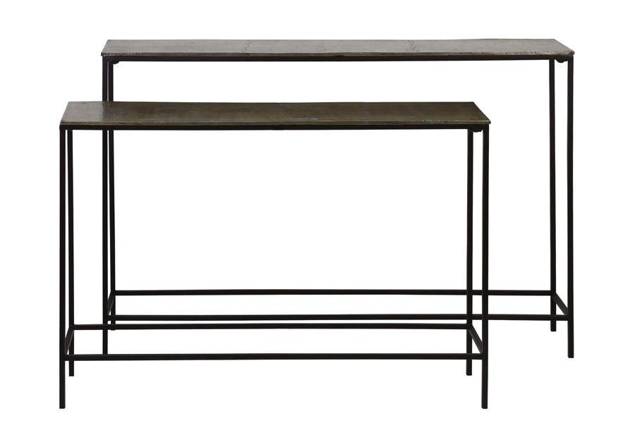 Console S/2 max 119x25x80,5 cm HARTSVILLE dark brown bronze