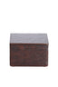 Deco box 16x16x10 cm TIZA wood dark brown