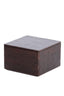 Deco box 16x16x10 cm TIZA wood dark brown