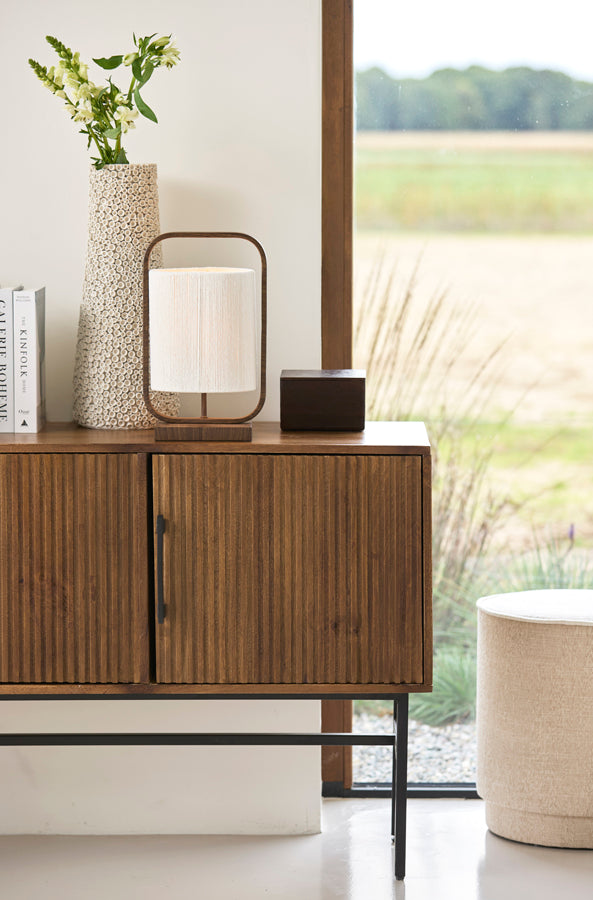 Deco box 16x16x10 cm TIZA wood dark brown