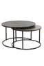 Coffee table S/2 67,5x39,5+75x45 cm TALCA rw lead+ant lead