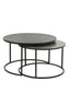 Coffee table S/2 67,5x39,5+75x45 cm TALCA rw lead+ant lead