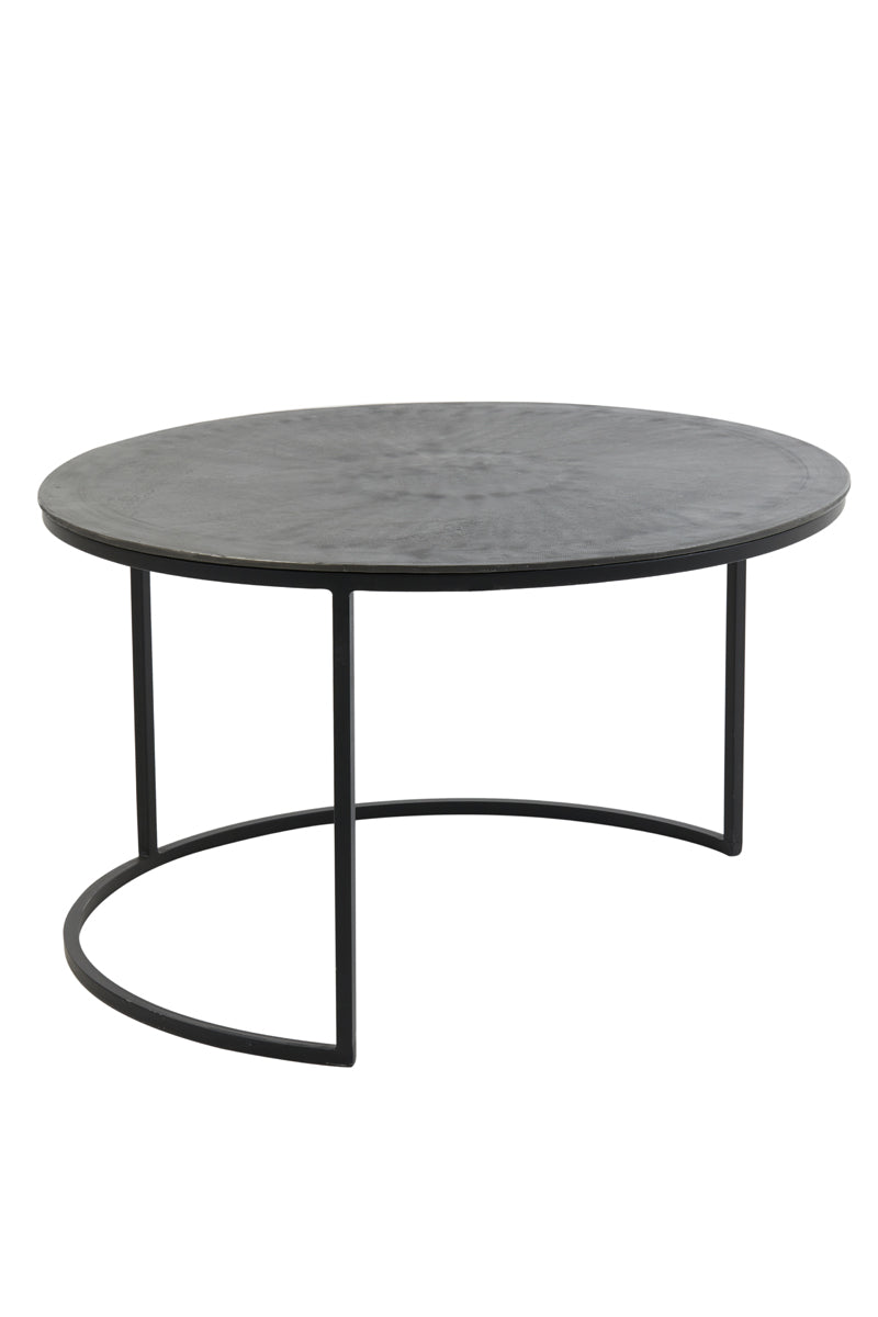 Coffee table S/2 67,5x39,5+75x45 cm TALCA rw lead+ant lead