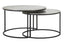 Coffee table S/2 67,5x39,5+75x45 cm TALCA raw nickel