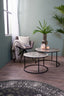 Coffee table S/2 67,5x39,5+75x45 cm TALCA raw nickel