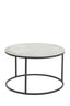 Coffee table S/2 67,5x39,5+75x45 cm TALCA raw nickel