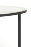 Coffee table S/2 67,5x39,5+75x45 cm TALCA raw nickel
