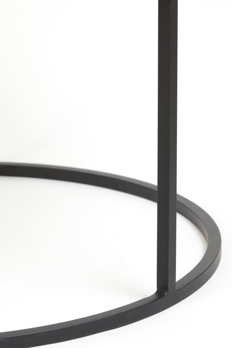 Coffee table S/2 67,5x39,5+75x45 cm TALCA raw nickel