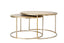 Coffee table S/2 65x39+75x45 cm TALCA light gold