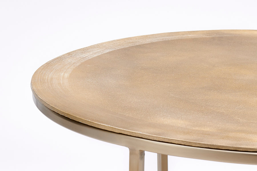 Coffee table S/2 65x39+75x45 cm TALCA light gold