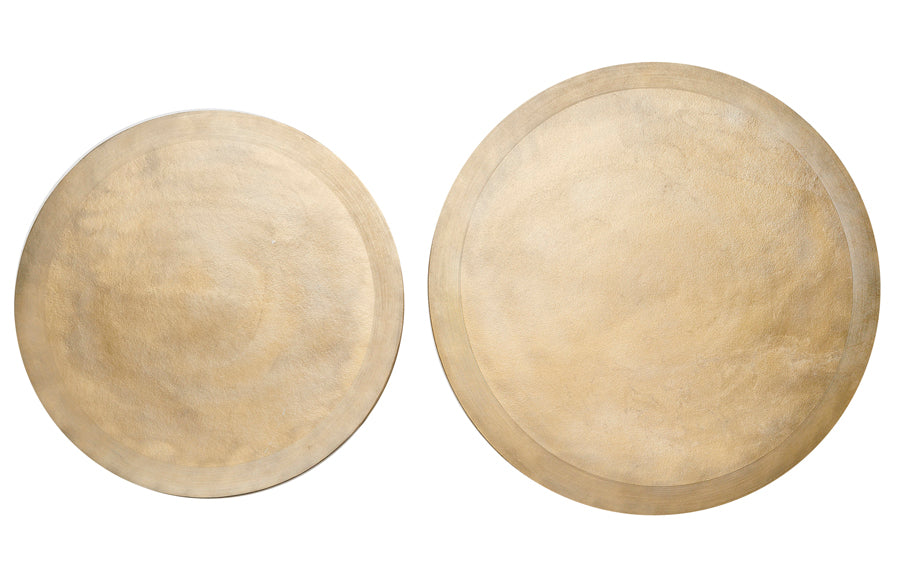 Coffee table S/2 65x39+75x45 cm TALCA light gold